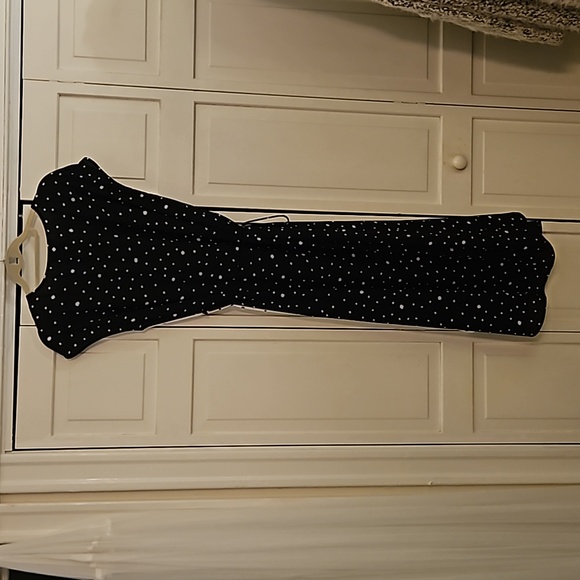 Papillon size L wrap black and white polka dot dress NWT - Picture 7 of 7